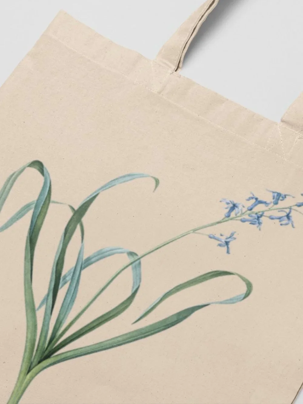 Garden Hyacinth Vintage Floral Print Graphic Canvas Tote Bag